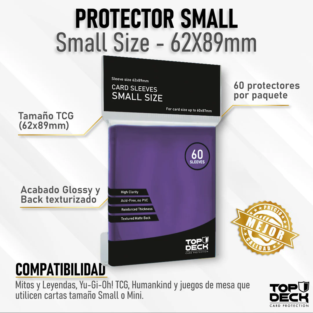 Protectores Top Deck Small 62x89mm color Morado