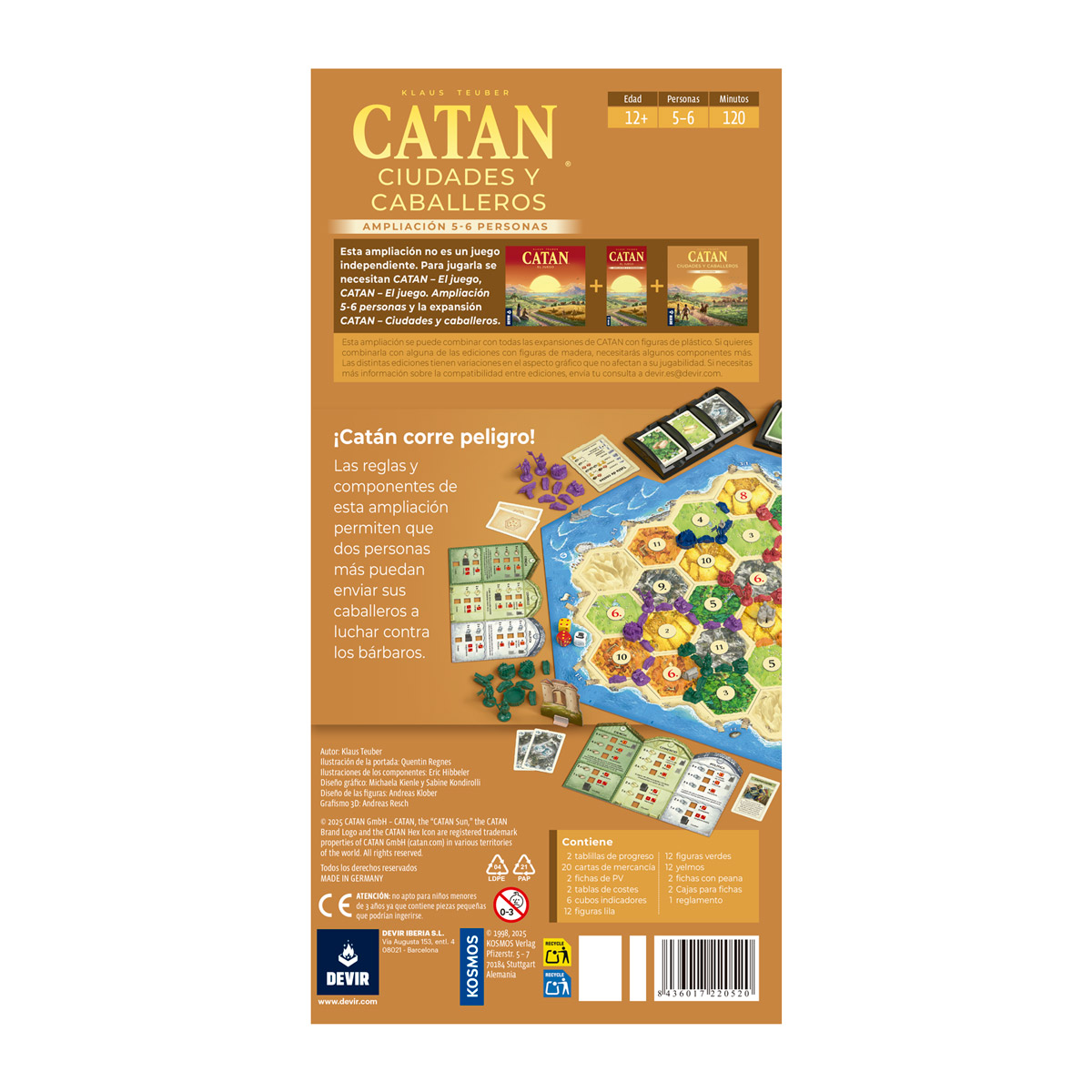 Catan Ciudades y Caballeros Ampliación 5-6 Personas - Imagen 2