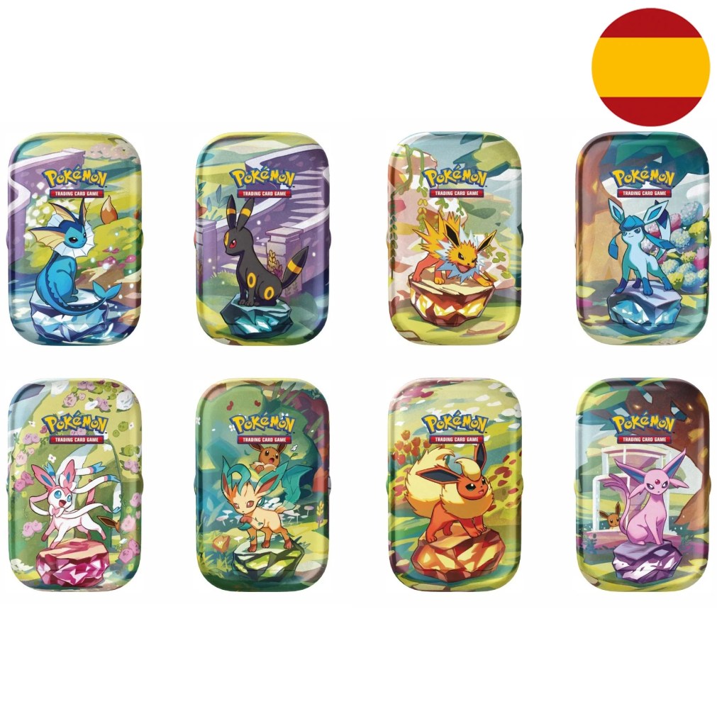 Pokemon TCG Mini lata Evoluciones Prismáticas SV8.5 (ESPAÑOL)