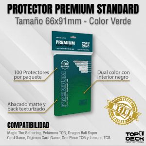 Protectores Premium | TOPDECK Standard 66x91mm color Verde