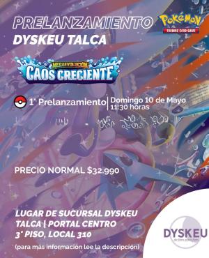 Inscripión  Prelanzamiento Caos Creciente 10 de Mayo - Talca - 11:30hrs