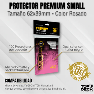 Protectores Premium | TOPDECK Small 62x89mm color Rosado