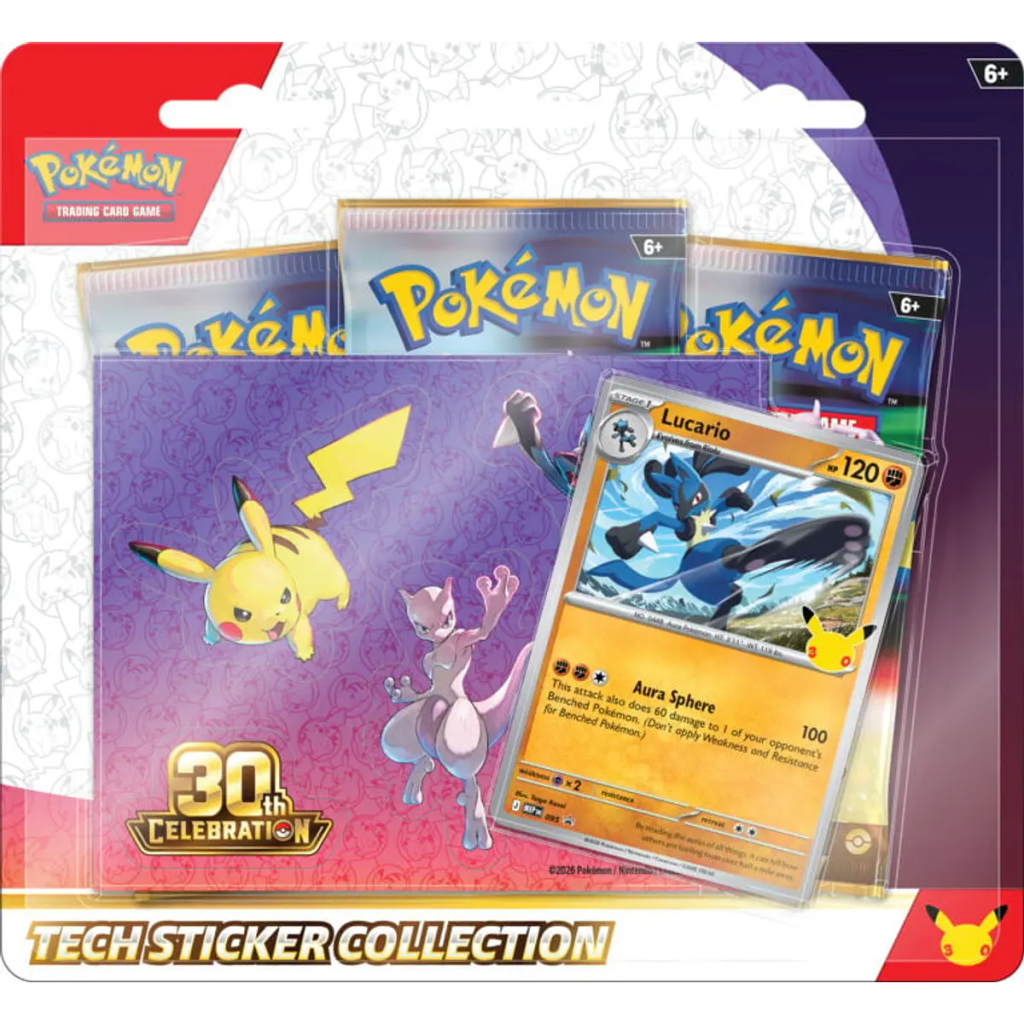 (Preventa) Pokémon TCG 30th Celebration - Tech Sticker Collection - Español - Lucario
